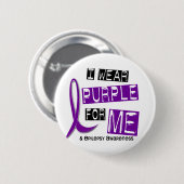 Ik Draag Paars voor mij 37 epilepsie Ronde Button 5,7 Cm (Voorkant /achterkant)