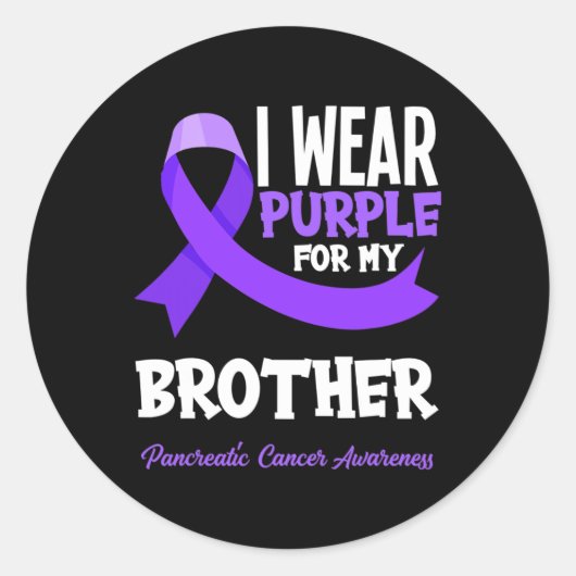 Ik Draag Paars voor mijn bredere alvleesklierkanke Ronde Sticker (Voorkant)