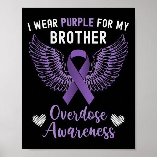 Ik Draag Paars voor mijn broer bij overdosering. Poster (Voorkant)