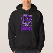 Ik Draag Paars voor mijn Broer Dementia Bewustmaki Hoodie (Voorkant)