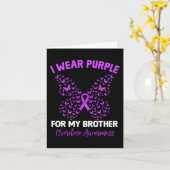 Ik Draag Paars voor mijn broer die zich bewust was Kaart (Gele Bloem)