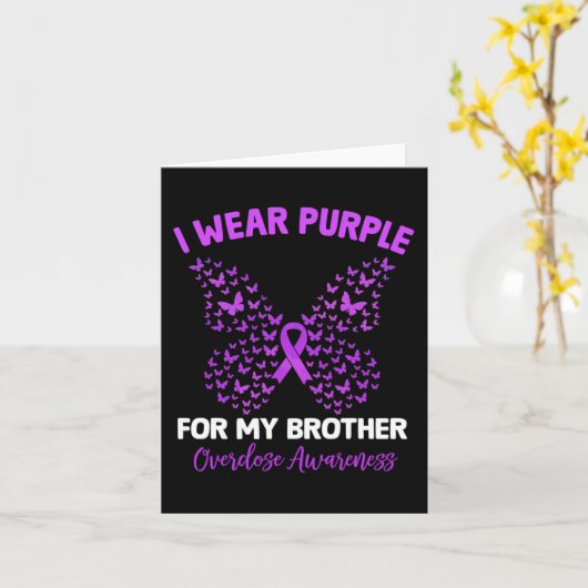 Ik Draag Paars voor mijn broer die zich bewust was Kaart (Gele Bloem)