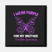 Ik Draag Paars voor mijn broer die zich bewust was Magneet (Voorkant)