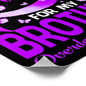 Ik Draag Paars voor mijn broer die zich bewust was Poster (Hoek)