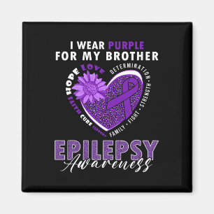 Ik draag paars voor mijn broer Epilepsie bewustzij Magneet