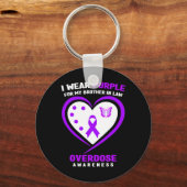 Ik Draag Paars voor mijn broer in de wet overdosis Sleutelhanger (Voorkant)