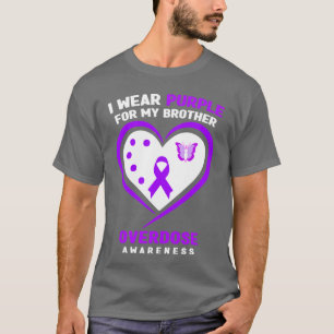 Ik Draag Paars Voor Mijn Broer Overdosis Bewustzij T-shirt