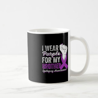 Ik Draag Paars voor mijn Broer Ribbon Epilepsy Ake Koffiemok