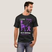 Ik Draag Paars voor mijn broerige Epilepsy Bewusth T-shirt (Voorkant volledig)