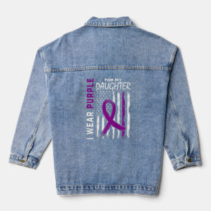 Ik Draag Paars voor mijn deutopsie bewustzijn R Denim Jacket