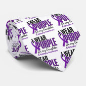 Ik Draag Paars voor mijn dochter 10 epilepsie Stropdas (Opgerold)