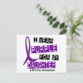 Ik Draag Paars voor mijn dochter 37 epilepsie Briefkaart (Staand voorkant)