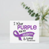 Ik Draag Paars voor mijn dochter 42 lupus Briefkaart (Staand voorkant)