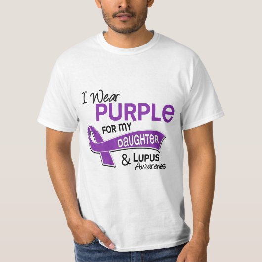 Ik Draag Paars voor mijn dochter 42 lupus T-shirt (Voorkant)