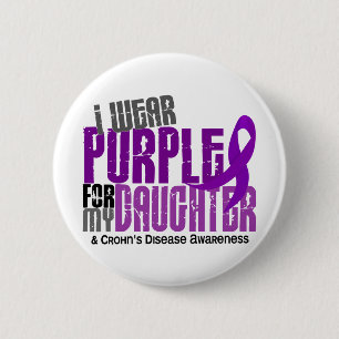 Ik Draag Paars voor mijn dochter 6 de ziekte van C Ronde Button 5,7 Cm