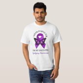 Ik Draag Paars voor mijn dochter | Epilepsie Bewus T-shirt (Voorkant volledig)