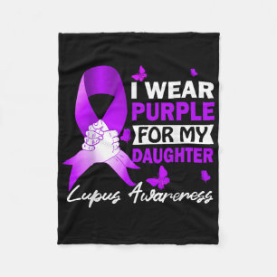 Ik Draag Paars voor mijn dochter Lupus Bewustheid Fleece Deken