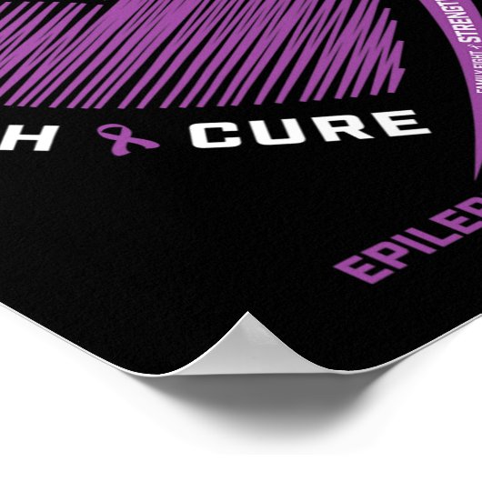 Ik Draag Paars voor mijn dochter papa Epilepsy Awa Poster (Hoek)