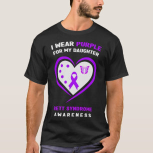 Ik Draag Paars voor mijn dochter Rett Syndrome Awa T-shirt