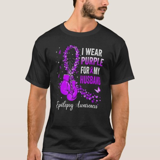 Ik Draag Paars voor mijn Epilepsy Bewustmaking Ri T-shirt (Voorkant)