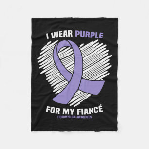 Ik Draag Paars voor mijn fibromyalgie bewustzijn Fleece Deken