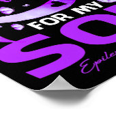 Ik Draag Paars voor mijn jeugdige Epilepsy Bewust Poster (Hoek)