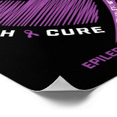 Ik Draag Paars voor mijn kleindochter Epilepsy Awa Poster (Hoek)