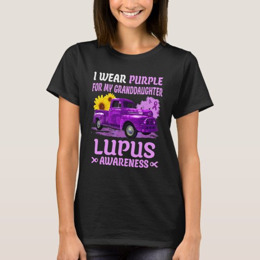 Ik Draag Paars voor mijn kleindochter Lupus Bewust T-shirt (Voorkant)