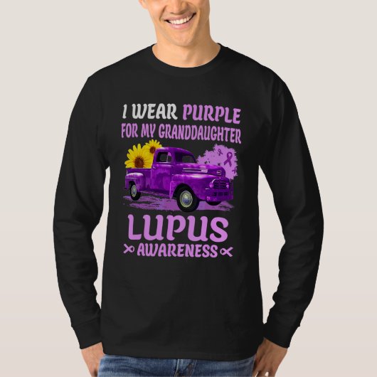 Ik Draag Paars voor mijn kleindochter Lupus Bewust T-shirt (Voorkant)