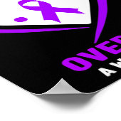 Ik Draag Paars voor mijn kleindochter Overdosis Aw Poster (Hoek)