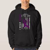 Ik Draag Paars voor mijn kleine jongen Epilepsy AW Hoodie (Voorkant)