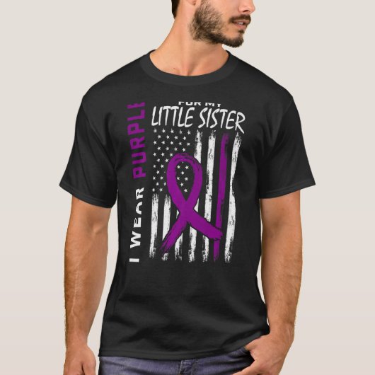 Ik Draag Paars voor mijn kleine zuster Epilepsy Aw T-shirt (Voorkant)