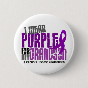Ik Draag Paars voor mijn kleinzoon 6 de ziekte van Ronde Button 5,7 Cm