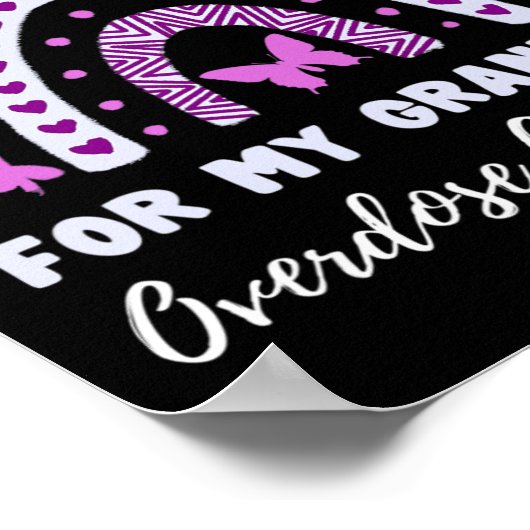 Ik Draag Paars voor mijn kleinzoon Overdosering Be Poster (Hoek)