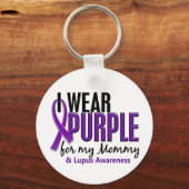 Ik Draag Paars voor mijn mama 10 lupus Sleutelhanger (Voorkant)