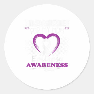 Ik draag paars voor mijn mama Epilepsy AWare Ronde Sticker