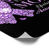 Ik Draag Paars voor mijn mama Epilepsy Bewustheid  Poster (Hoek)