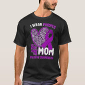 Ik Draag Paars voor mijn mama Epilepsy Bewustmakin T-shirt (Voorkant)