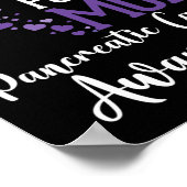 Ik draag Paars voor mijn mama Pancreatic Cancer Aw Poster (Hoek)