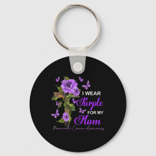 Ik draag Paars voor mijn mama Pancreatic Cancer Aw Sleutelhanger