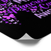 Ik Draag Paars voor mijn mamma pancreaskanker Poster (Hoek)