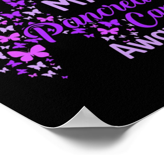 Ik Draag Paars voor mijn mamma pancreaskanker Poster (Hoek)