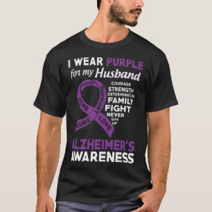 Ik Draag Paars voor mijn man Alzheimer. T-shirt