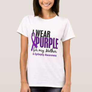 Ik Draag Paars voor mijn moeder 10 epilepsie T-shirt