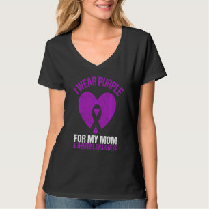 Ik Draag Paars voor mijn moeder Alzheimer Zoon T-shirt