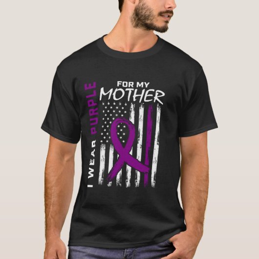 Ik Draag Paars voor mijn moeder Epilepsy Bewust T-shirt (Voorkant)