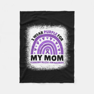 Ik Draag Paars voor mijn moeder Fibromyalgia Aware Fleece Deken