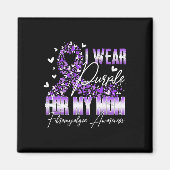 Ik Draag Paars voor mijn moeder Fibromyalgia Aware Magneet (Voorkant)