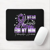 Ik Draag Paars voor mijn moeder Fibromyalgia Aware Muismat (Met muis)