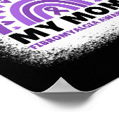 Ik Draag Paars voor mijn moeder Fibromyalgia Aware Poster (Hoek)